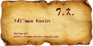 Tömpe Kevin névjegykártya