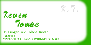 kevin tompe business card